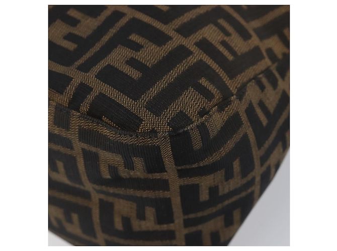 FENDI Zucca Canvas Mamma Baguette Shoulder Bag Black Silver - vista 10
