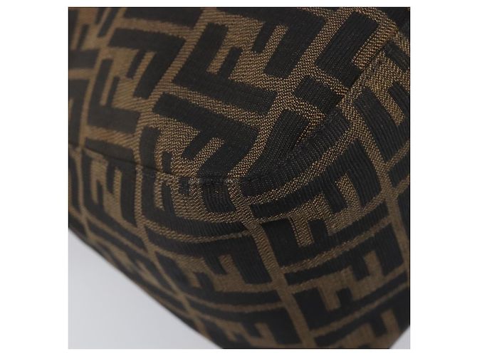 FENDI Zucca Canvas Mamma Baguette Shoulder Bag Black Silver - vista 11