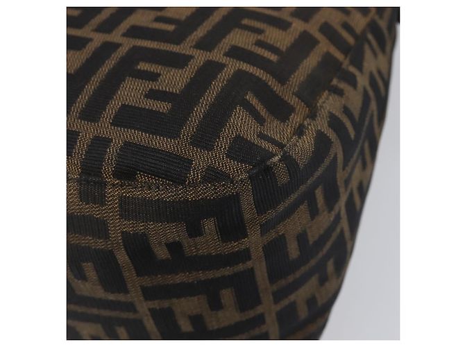 FENDI Zucca Canvas Mamma Baguette Shoulder Bag Black Silver - vista 12