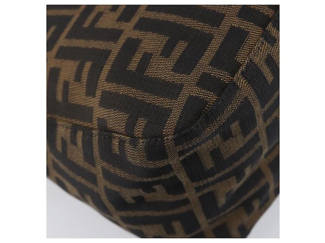 FENDI Zucca Canvas Mamma Baguette Shoulder Bag Black Silver - vista 13