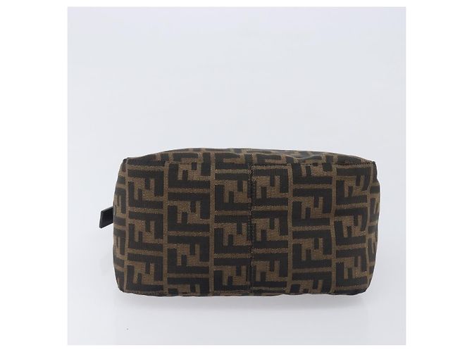FENDI Zucca Canvas Mamma Baguette Shoulder Bag Black Silver - vista 9