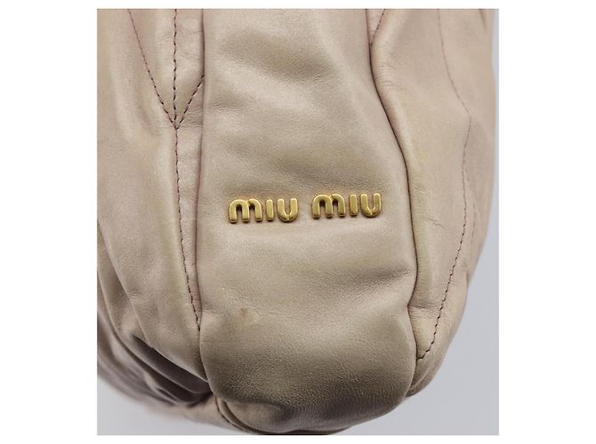 Miu Miu Hand Bag Leather 2way Pink Gold - vista 19