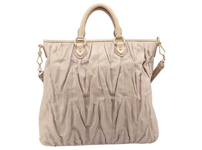 Miu Miu Hand Bag Leather 2way Pink Gold - vista 2