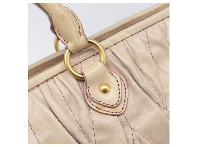 Miu Miu Hand Bag Leather 2way Pink Gold - vista 21