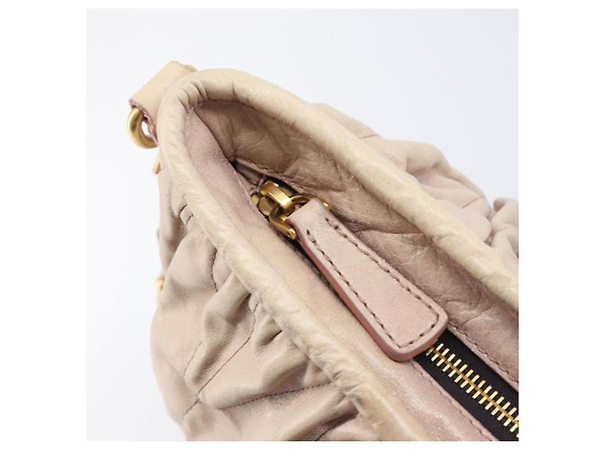 Miu Miu Hand Bag Leather 2way Pink Gold - vista 22