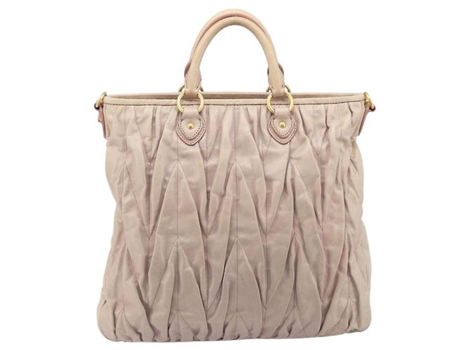 Miu Miu Hand Bag Leather 2way Pink Gold - vista 3