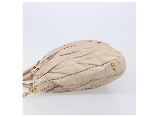 Miu Miu Hand Bag Leather 2way Pink Gold - vista 5
