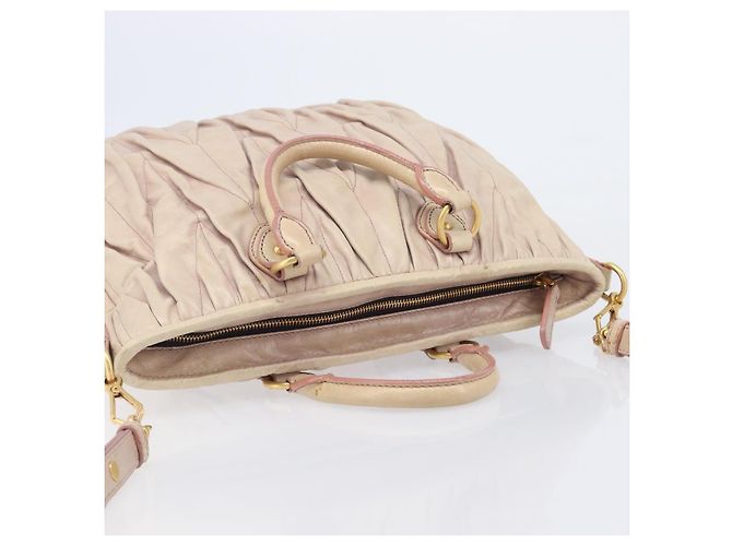 Miu Miu Hand Bag Leather 2way Pink Gold - vista 6