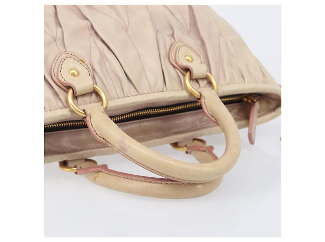 Miu Miu Hand Bag Leather 2way Pink Gold - vista 7