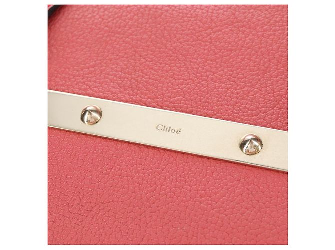 Chloé Chloe Hand Bag Leather 2way Pink Gold Tone - vista 17