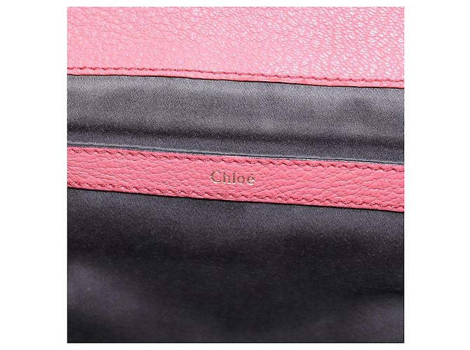 Chloé Chloe Hand Bag Leather 2way Pink Gold Tone - vista 20