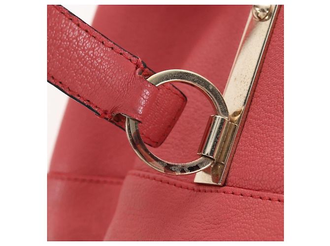 Chloé Chloe Hand Bag Leather 2way Pink Gold Tone - vista 26