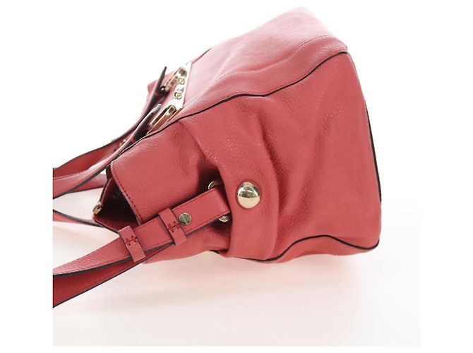 Chloé Chloe Hand Bag Leather 2way Pink Gold Tone - vista 4