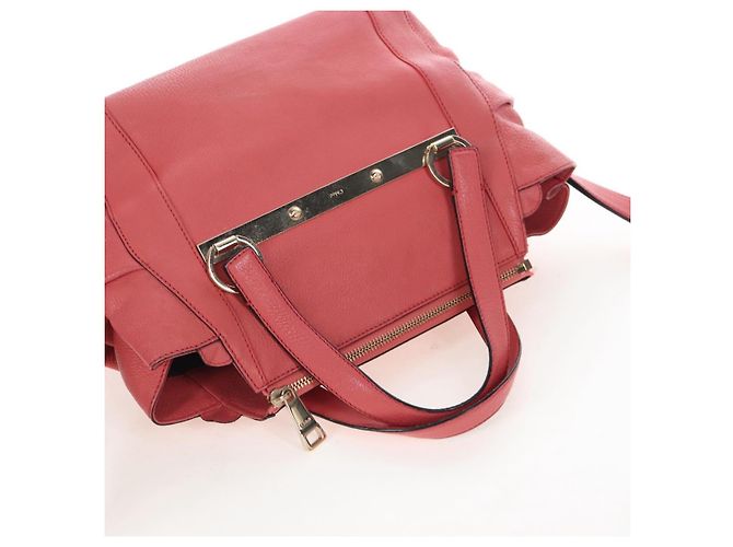 Chloé Chloe Hand Bag Leather 2way Pink Gold Tone - vista 6