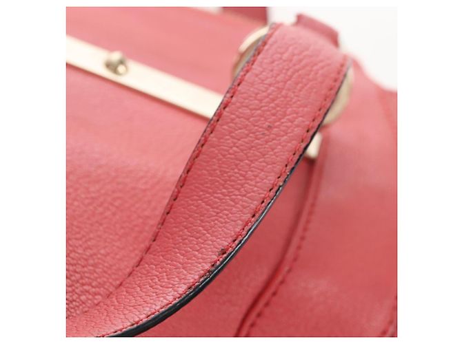 Chloé Chloe Hand Bag Leather 2way Pink Gold Tone - vista 9