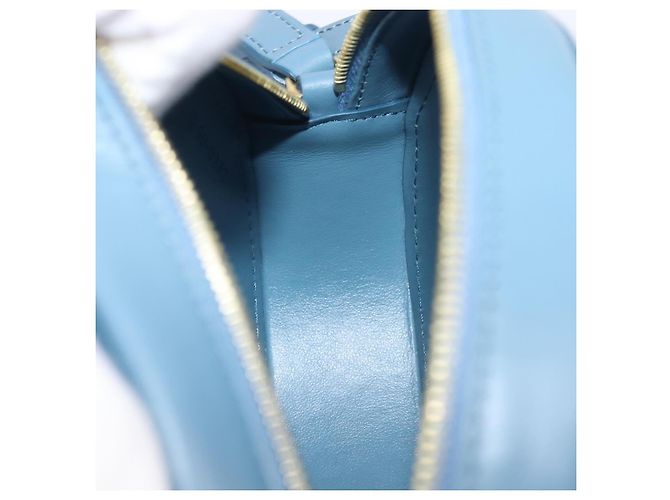 Céline CELINE Triomphe Shoulder Bag Leather Light Blue Gold Tone - vista 21