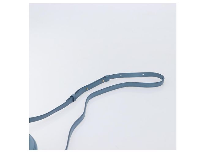 Céline CELINE Triomphe Shoulder Bag Leather Light Blue Gold Tone - vista 8