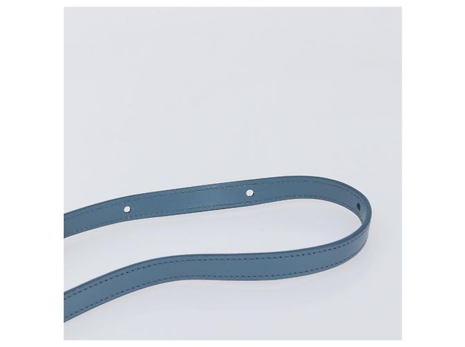 Céline CELINE Triomphe Shoulder Bag Leather Light Blue Gold Tone - vista 9