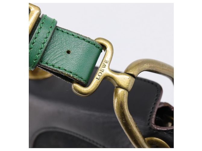 LOEWE Shoulder Bag Leather Black Gold - vista 21