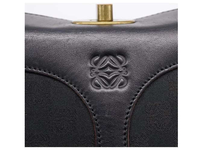 LOEWE Shoulder Bag Leather Black Gold - vista 22