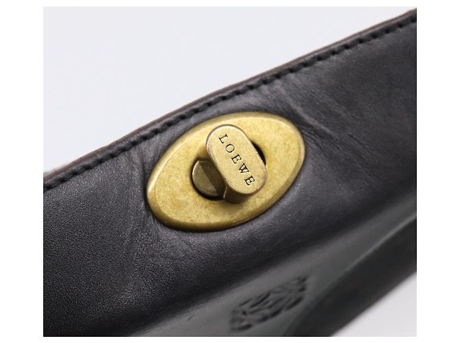 LOEWE Shoulder Bag Leather Black Gold - vista 23