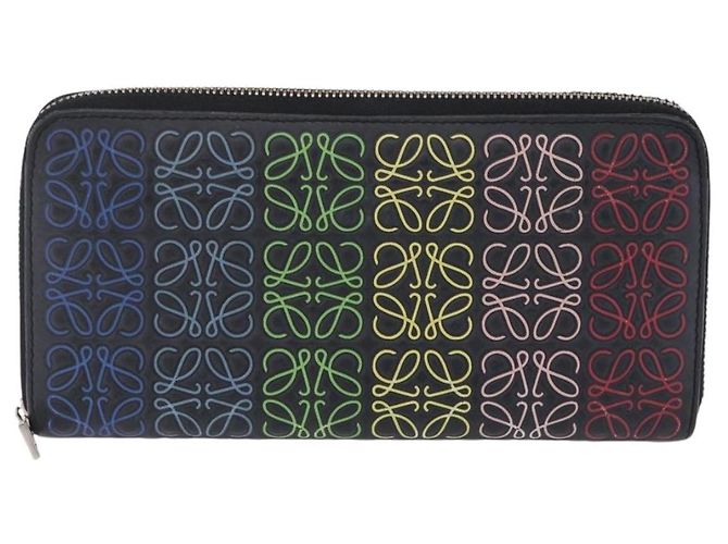 LOEWE Anagram Zippy Wallet Leather Silver Rainbow - vista 13