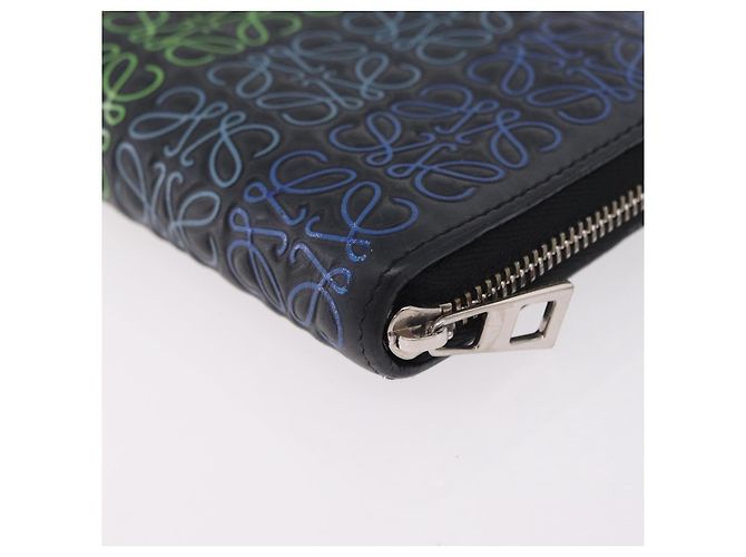LOEWE Anagram Zippy Wallet Leather Silver Rainbow - vista 16