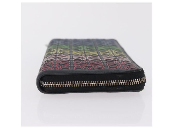 LOEWE Anagram Zippy Wallet Leather Silver Rainbow - vista 3