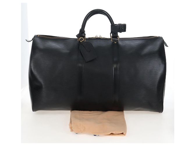 LOUIS VUITTON Epi Keepall 50 Boston Bag Noir M42962 LV - vista 12