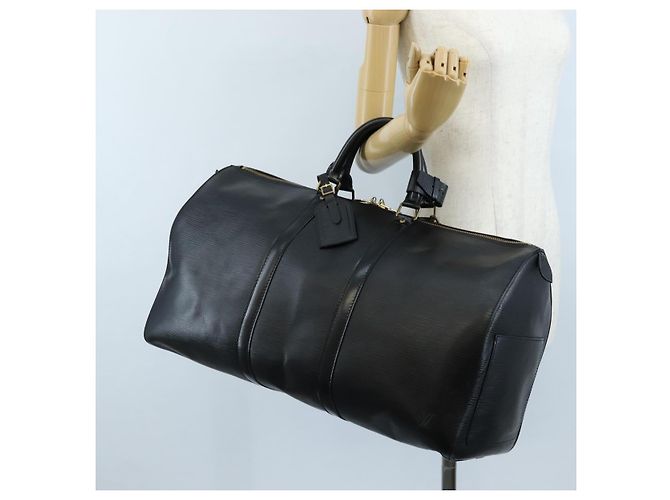 LOUIS VUITTON Epi Keepall 50 Boston Bag Noir M42962 LV - vista 26