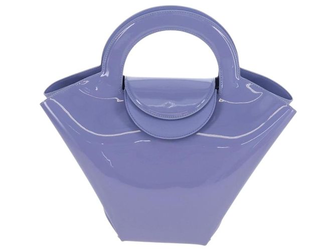 Bottega Veneta Hand Bag Patent leather Purple Silver - vista 2