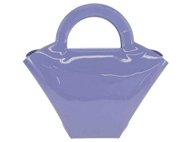 Bottega Veneta Hand Bag Patent leather Purple Silver - vista 3