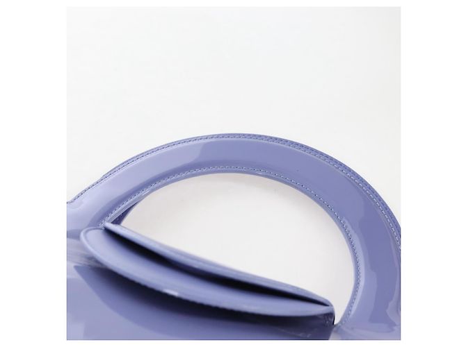 Bottega Veneta Hand Bag Patent leather Purple Silver - vista 8