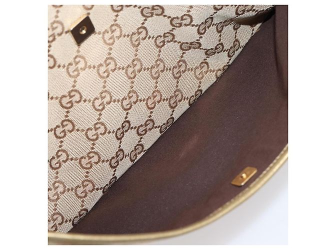GUCCI GG Canvas Shoulder Bag Beige Gold Tone 145857 - vista 22