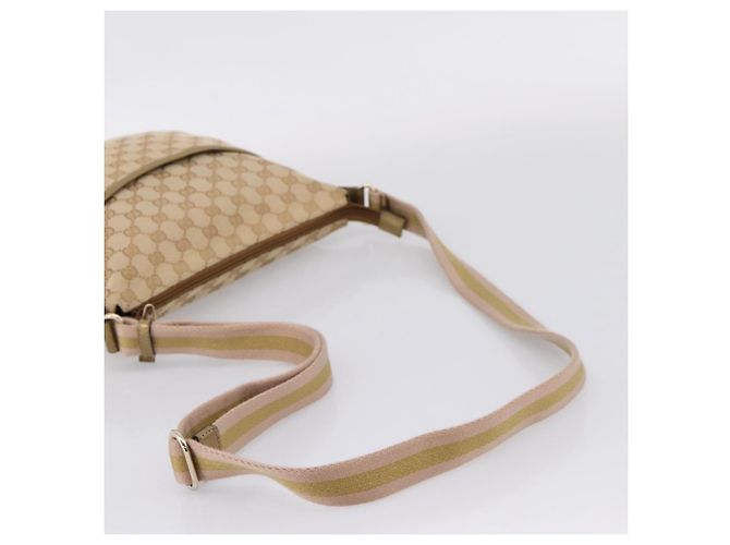 GUCCI GG Canvas Shoulder Bag Beige Gold Tone 145857 - vista 7