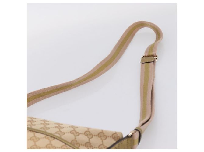 GUCCI GG Canvas Shoulder Bag Beige Gold Tone 145857 - vista 8
