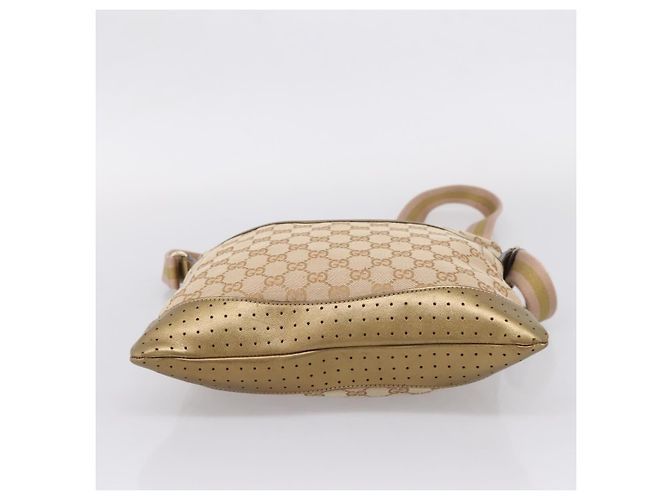 GUCCI GG Canvas Shoulder Bag Beige Gold Tone 145857 - vista 9