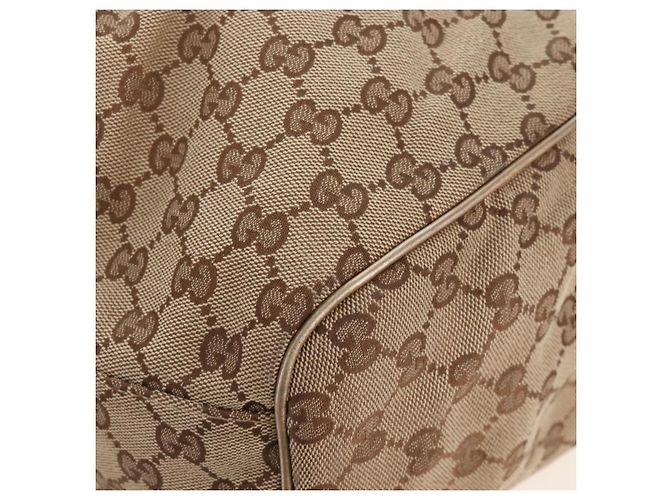 GUCCI GG Canvas Hand Bag Beige Gold 211943 - vista 11
