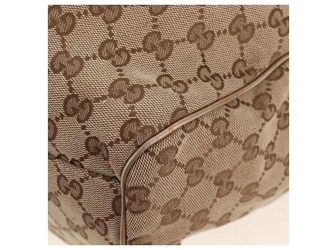 GUCCI GG Canvas Hand Bag Beige Gold 211943 - vista 13