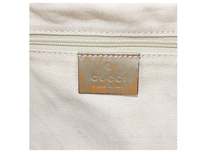 GUCCI GG Canvas Hand Bag Beige Gold 211943 - vista 15