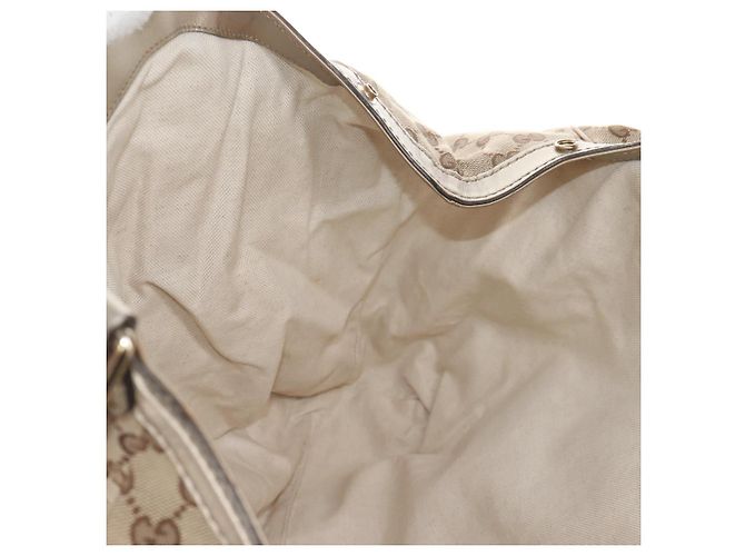 GUCCI GG Canvas Hand Bag Beige Gold 211943 - vista 18