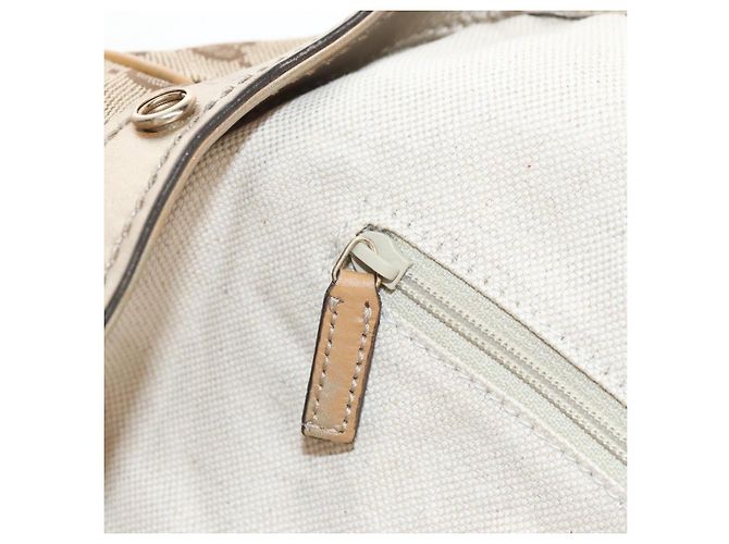 GUCCI GG Canvas Hand Bag Beige Gold 211943 - vista 19