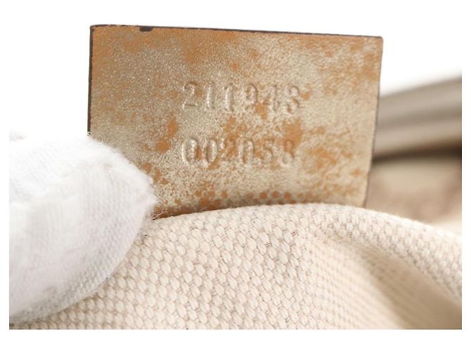 GUCCI GG Canvas Hand Bag Beige Gold 211943 - vista 21