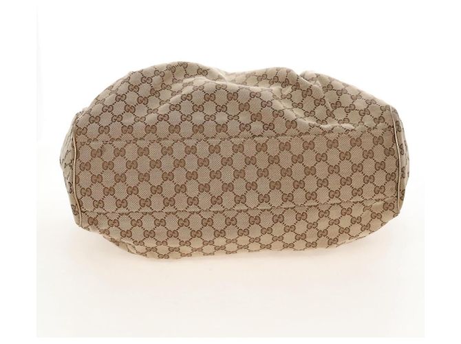 GUCCI GG Canvas Hand Bag Beige Gold 211943 - vista 9