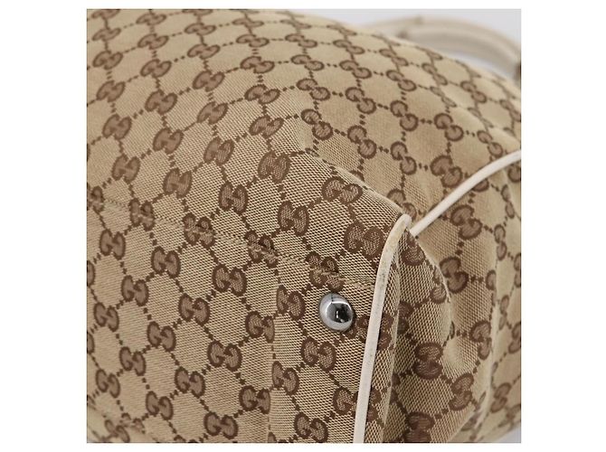 GUCCI GG Canvas Tote Bag Beige Silver 153213 - vista 10