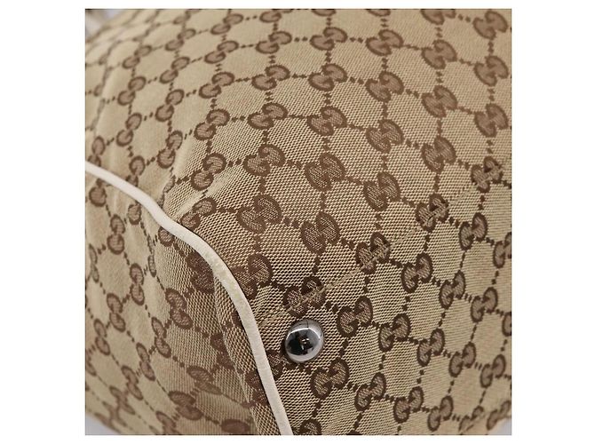 GUCCI GG Canvas Tote Bag Beige Silver 153213 - vista 11