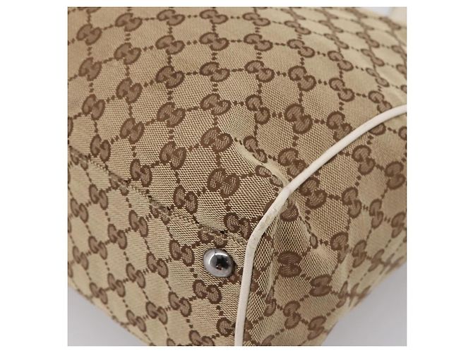 GUCCI GG Canvas Tote Bag Beige Silver 153213 - vista 12