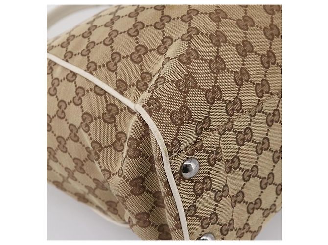 GUCCI GG Canvas Tote Bag Beige Silver 153213 - vista 13