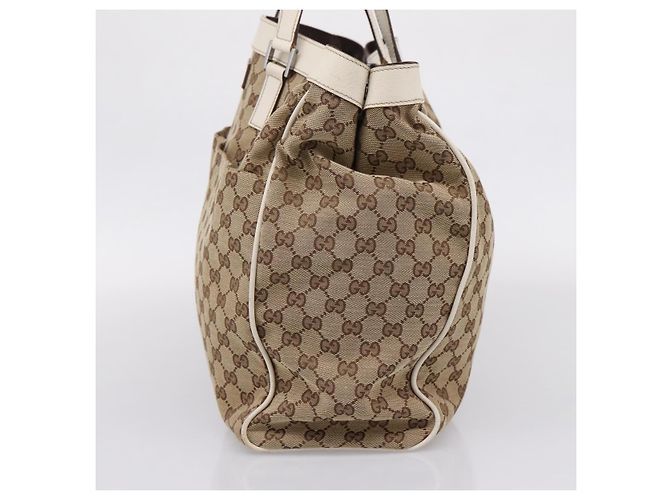 GUCCI GG Canvas Tote Bag Beige Silver 153213 - vista 5