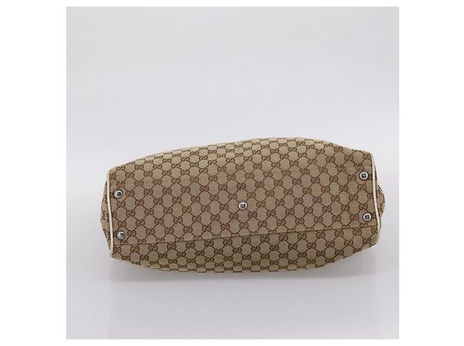 GUCCI GG Canvas Tote Bag Beige Silver 153213 - vista 9